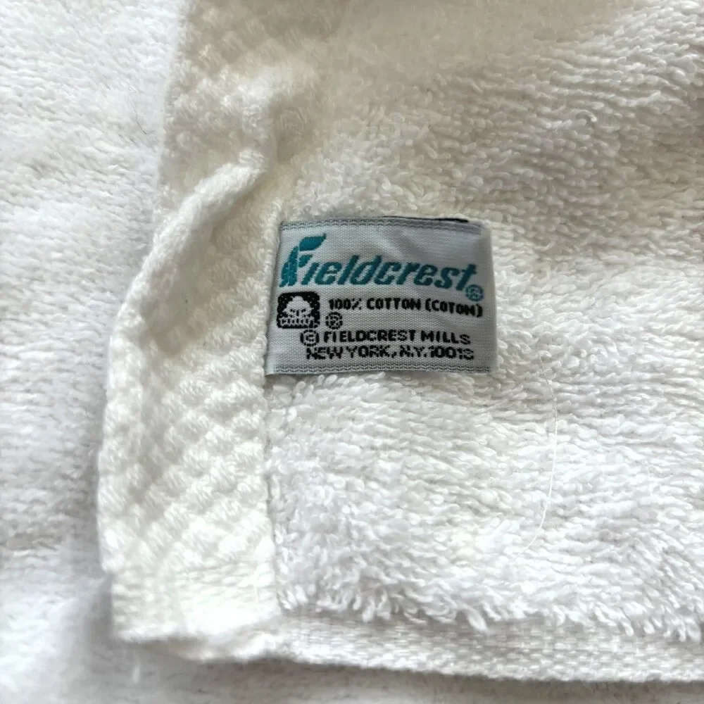 Fieldcrest Bath Velour Towel Set Vintage 90s Pink Floral Cottagecore Velour